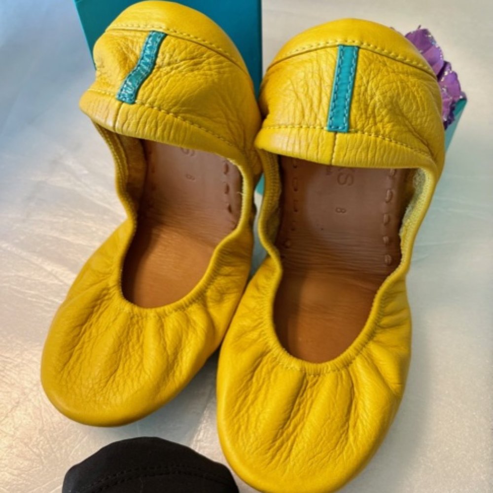 TIEKS Ballet Flats MUSTARD YELLOW Size 8
